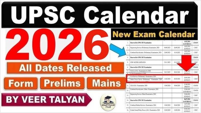 UPSC Exam Calendar 2026 Out: Check CSE, NDA, CDS, ESE & Other Exam Dates