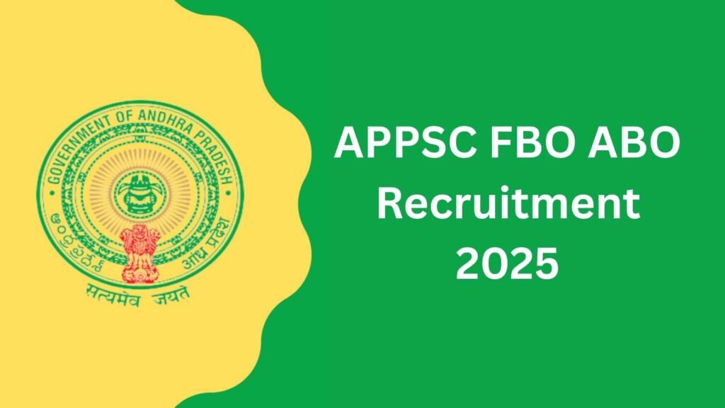 APPSC FBO ABO Recruitment 2025