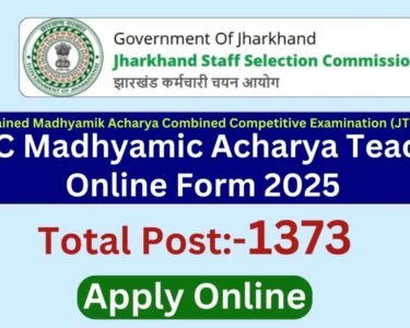 JSSC Madhyamik Acharya Teacher Recruitment 2025