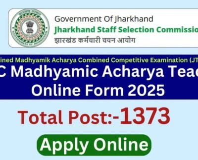 JSSC Madhyamik Acharya Teacher Recruitment 2025