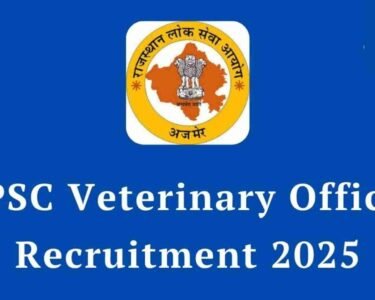 RPSC Veterinary Officer Recruitment 2025