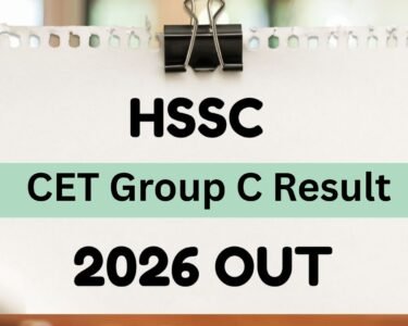 HSSC CET Group C Result 2026