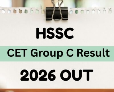 HSSC CET Group C Result 2026